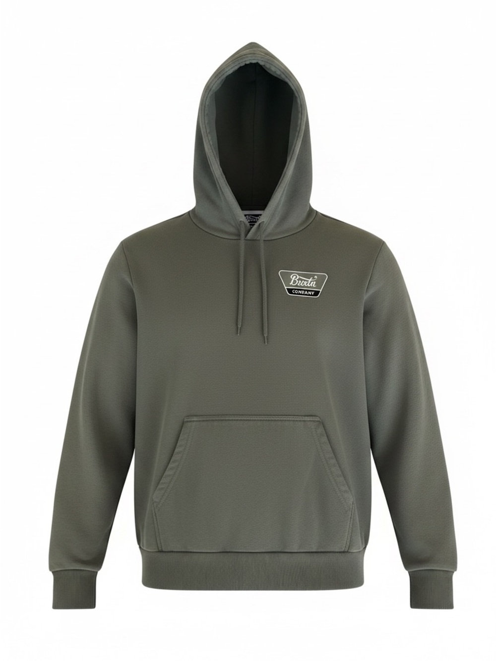 Brixton Sage Green Hoodie with Chest Logo